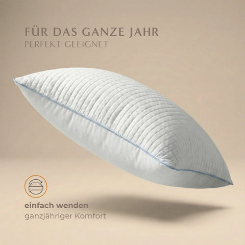 Federfreies Ganzjahreskissen mit ergonomischer Unterstützung und hohem Schlafkomfort
