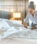 Excellence High-Class-Luxusmatratze mit hygienischem, abnehmbarem und bei hohen Temperaturen waschbarem Bezug für ein sauberes Schlafklima.