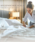Premium Kopfkissen Natural Hybrid mit pflegeleichter Verarbeitung, waschbarer Ausführung und hochwertiger Hotelqualität.