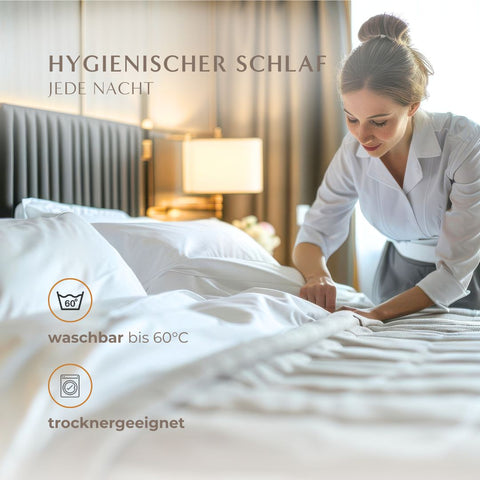 Hygienisches federfreies Kopfkissen von Hanse Select waschbar bis 60 Grad und trocknergeeignet